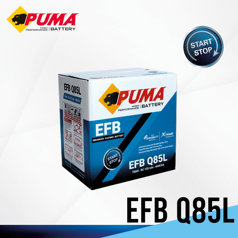 แบตเตอรี่ PUMA EFB Q85L สำหรับรถยนต์ระบบ Start Stop 5