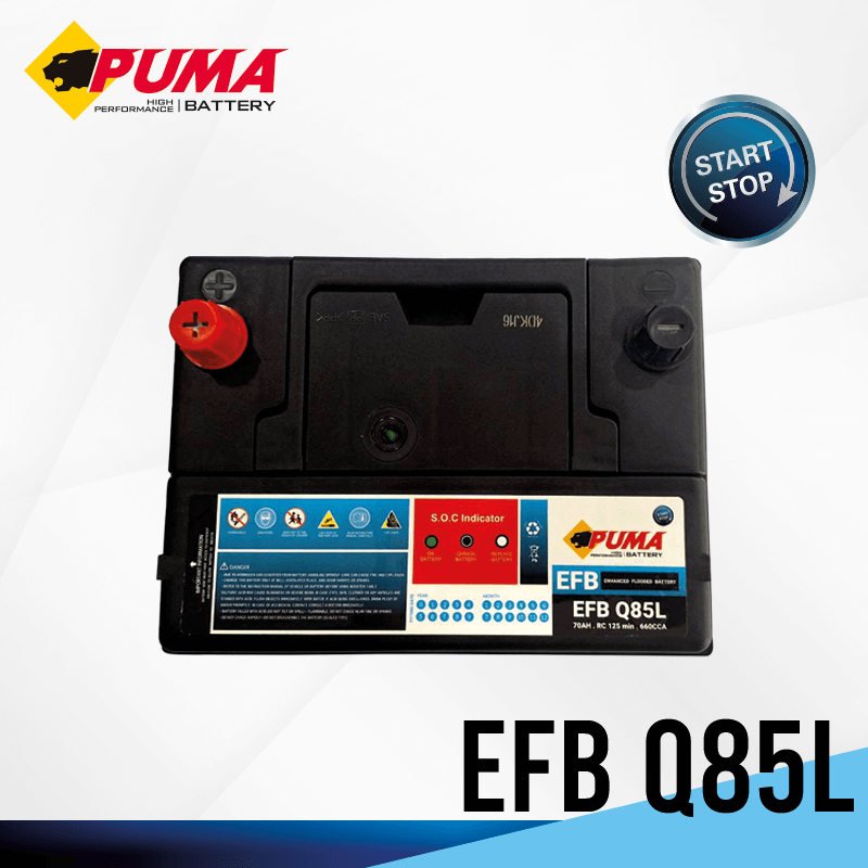 แบตเตอรี่ PUMA EFB Q85L สำหรับรถยนต์ระบบ Start Stop 8