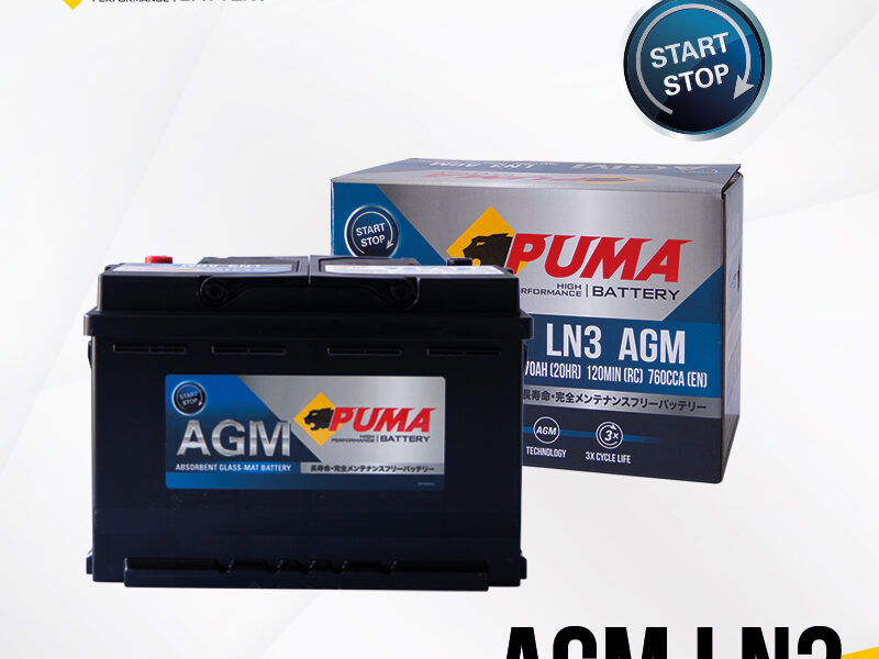 แบตเตอรี่รถยนต์ PUMA AGM LN3 Setbox