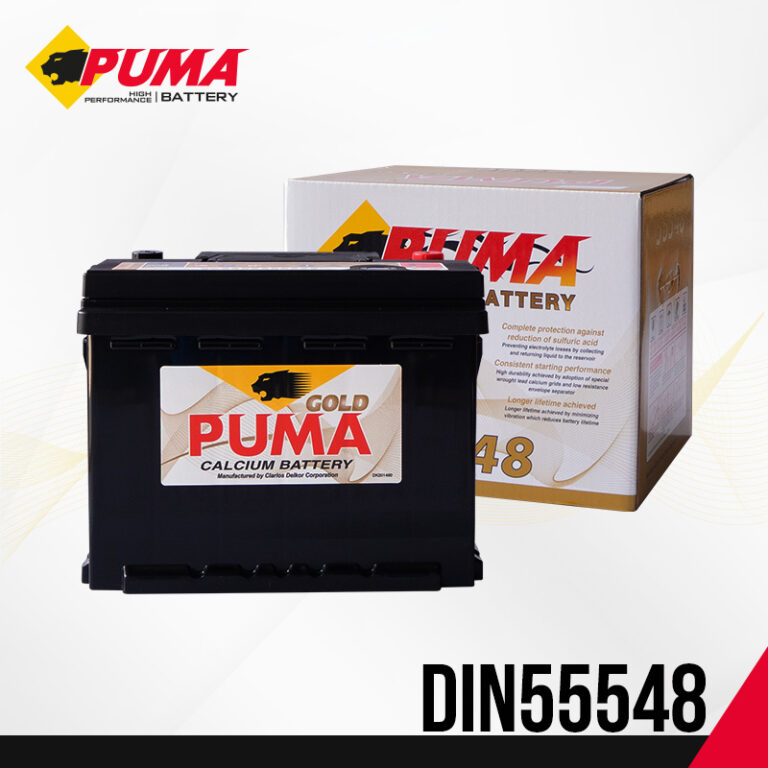 แบตเตอรี่รถยนต์ PUMA รุ่น DIN55548 setbox
