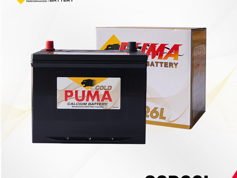 แบตเตอรี่รถยนต์ PUMA รุ่น 80D26L setbox