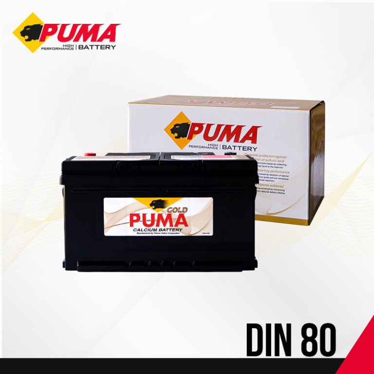 แบตเตอรี่รถยนต์ PUMA รุ่น DIN80 (58014) boxset