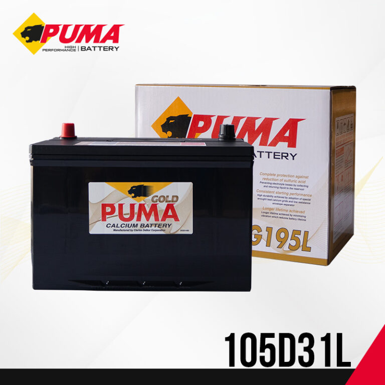 แบตเตอรี่รถยนต์ PUMA รุ่น 105D31L setbox